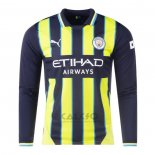 Maglia Manchester City Away Manica Lunga 2024-2025